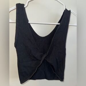 Urban Outfitters Black Twist Front Crop Top